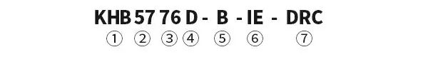 KHB Series Stepper Motor Ordering Code Structure